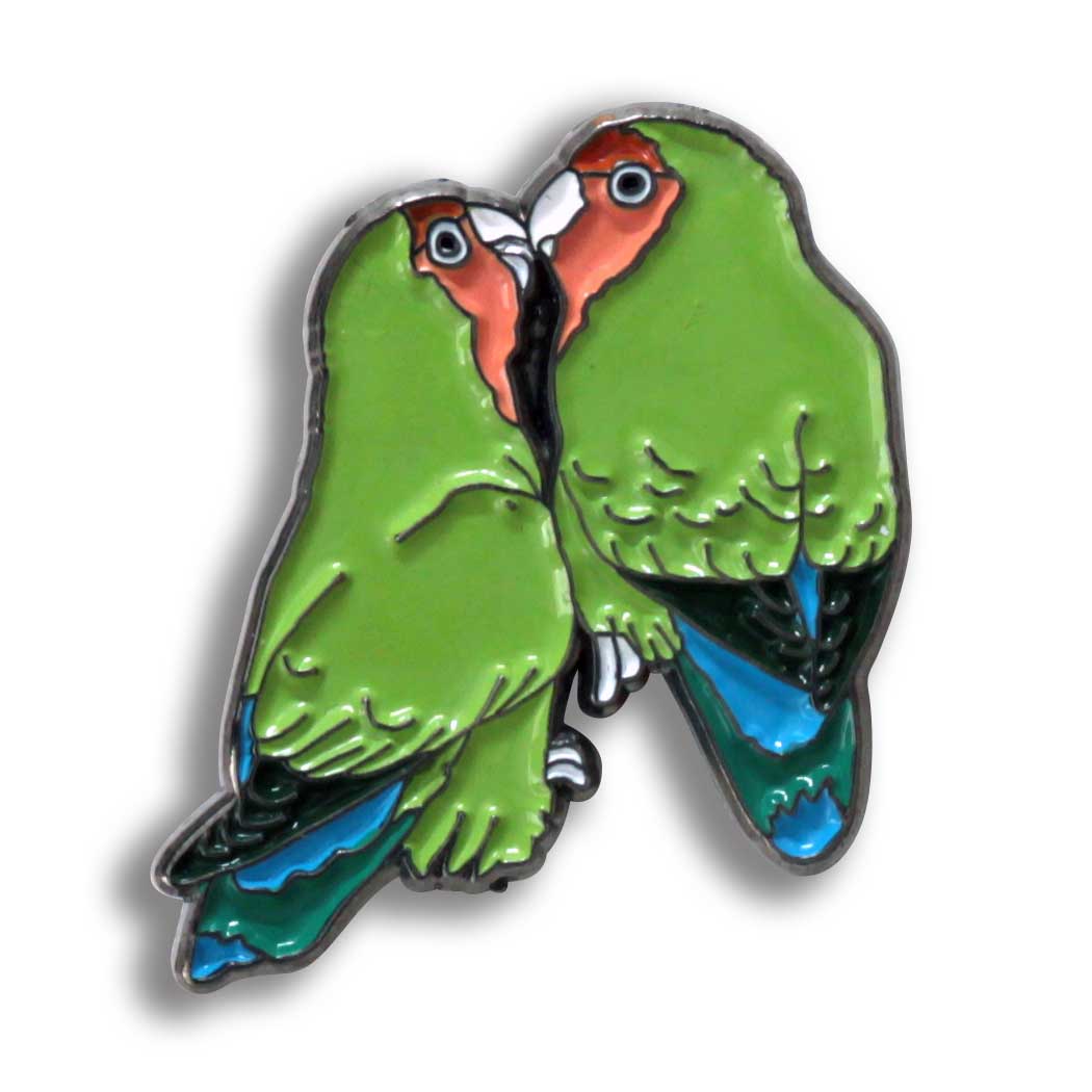 Enamel Pin | Peach-faced Lovebirds