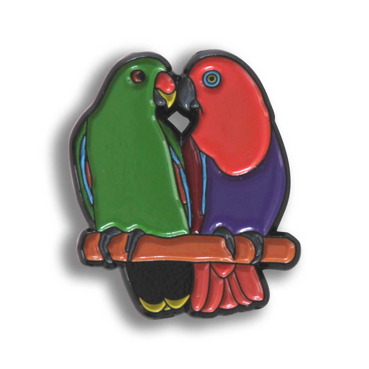 Enamel Pin | Eclectus Parrots