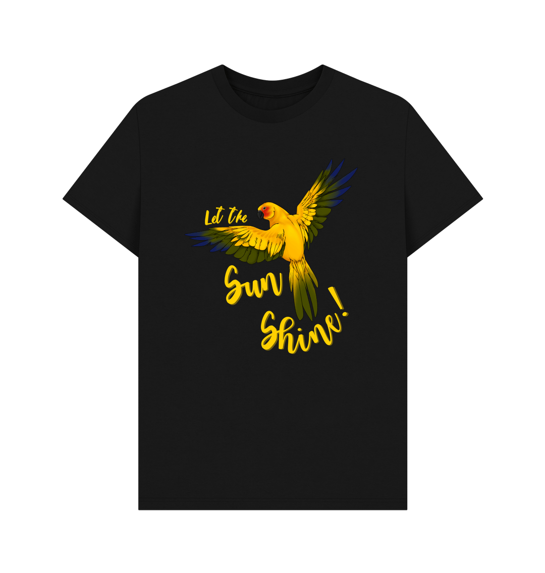 Black Let the Sun Shine Organic Cotton Tee