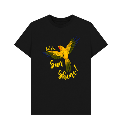 Black Let the Sun Shine Organic Cotton Tee