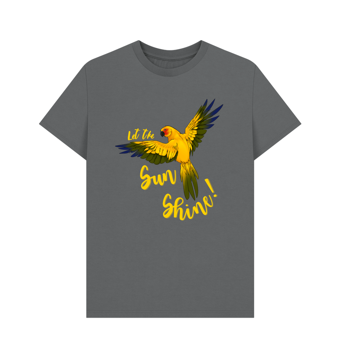 Slate Grey Let the Sun Shine Organic Cotton Tee