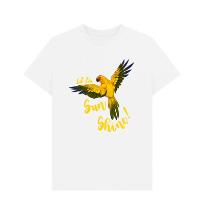 White Let the Sun Shine Organic Cotton Tee