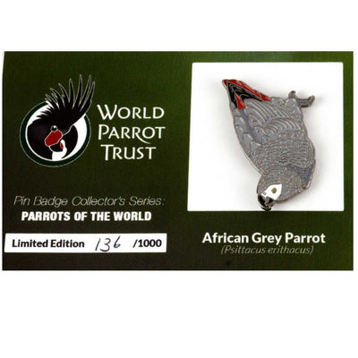 Enamel Pin | African Grey Parrot (1)