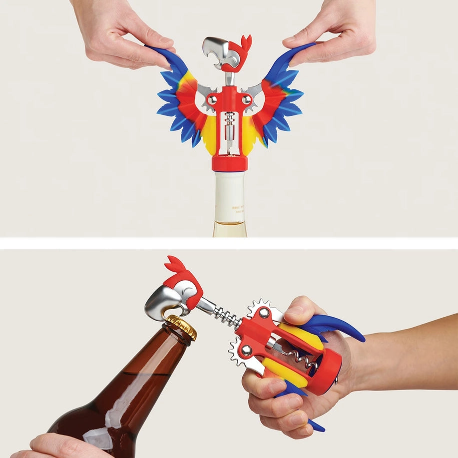 Pinot the Parrot Corkscrew and Bottle Opener