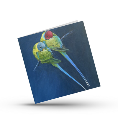 Greeting Card | Plum-headed Parakeets