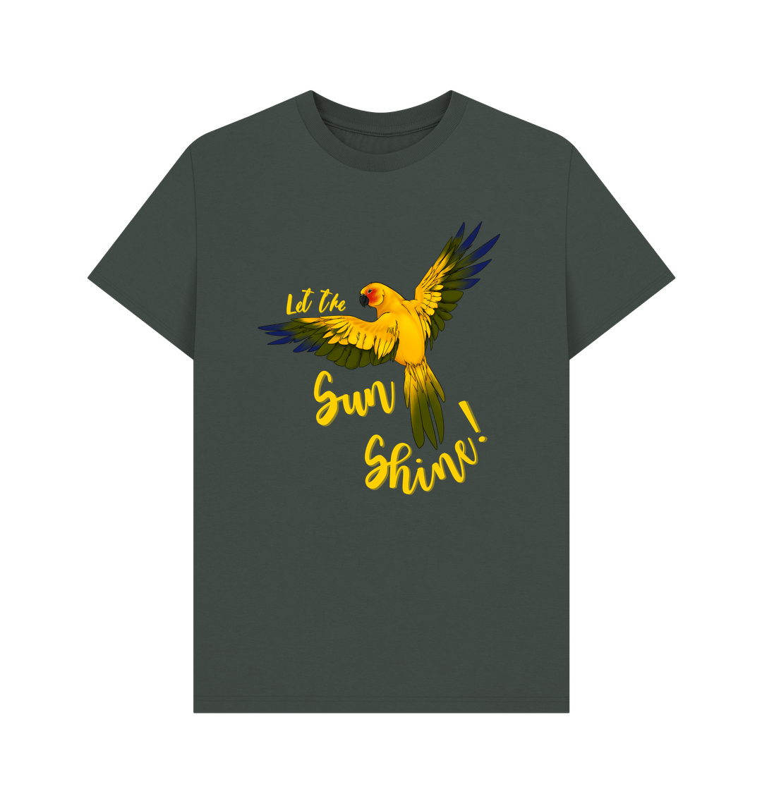 Dark Grey Let the Sun Shine Organic Cotton Tee