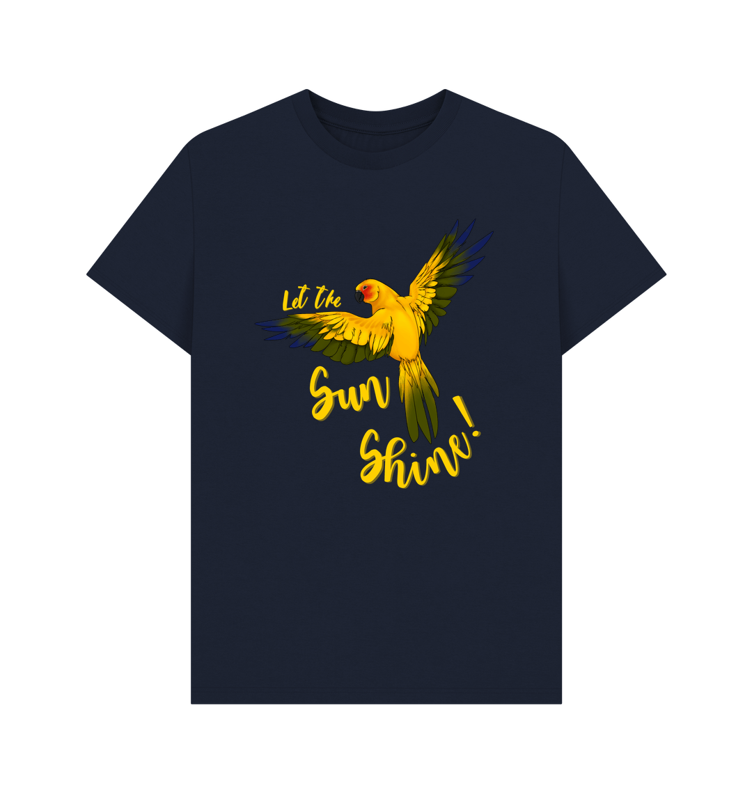 Navy Blue Let the Sun Shine Organic Cotton Tee